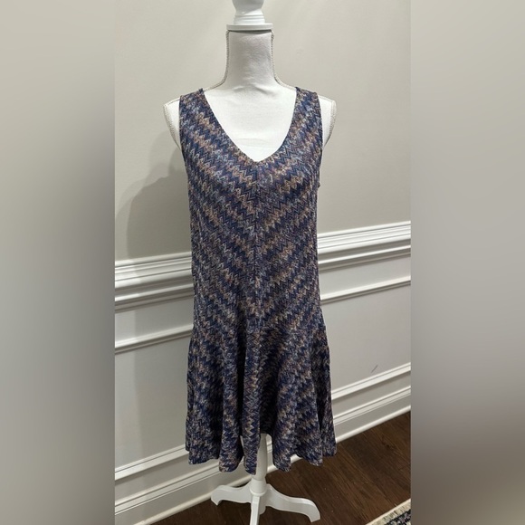 Maeve Anthropologie Westwater Knit Dress chevron sz S - Picture 7 of 10
